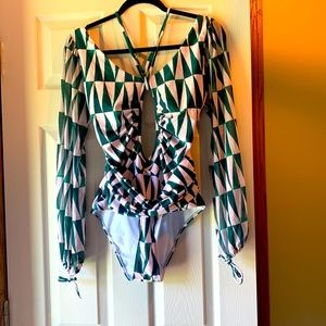 One Piece Green bathing suit